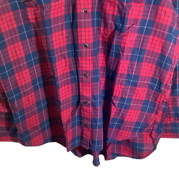 Madewell Red and Blue Plaid Button Down Shirt - Picture 3 of 6